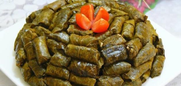 أكلات فلسطينية - طريقة عمل الدوالي (ورق العنب)