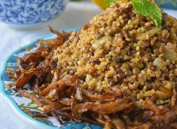 أكلات شامية مشهورة - طريقة عمل مجدرة البرغل السورية