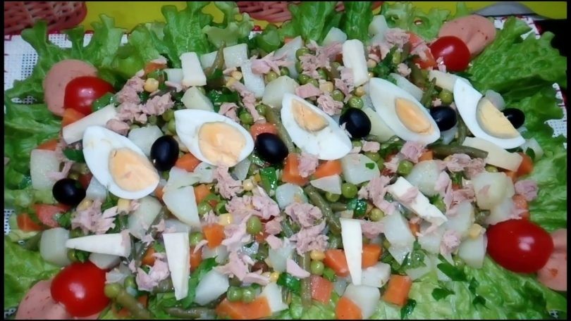 أكلات تونسية سريعة وسهلة - طريقة عمل سلطة المسموطة التونسية