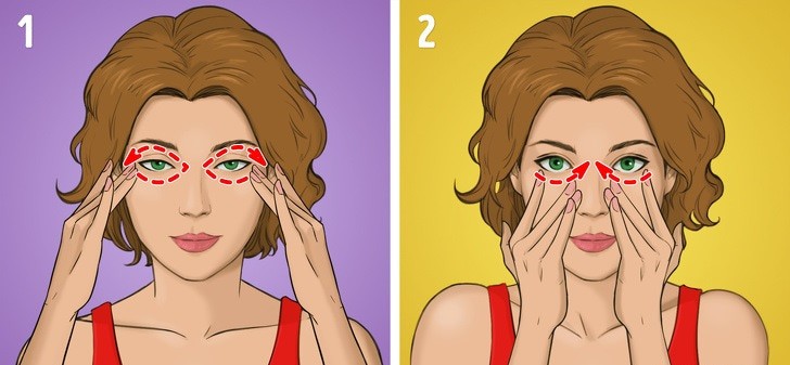 طريقة المساج الصحيحة- تدليك محيط العين