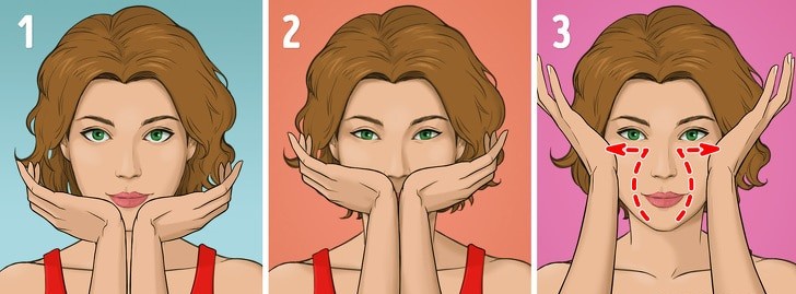 طريقة المساج الصحيحة- تدليك منطقة الفم والخدين